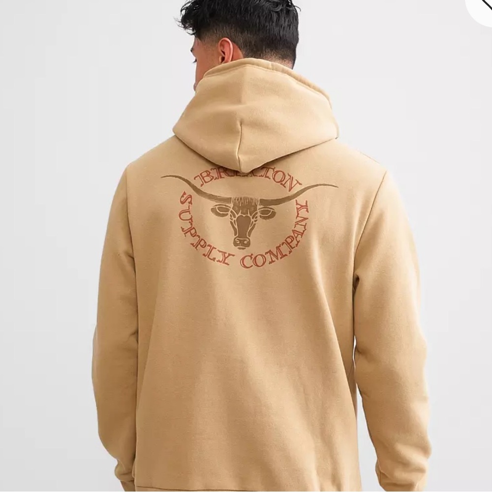 Brixton NWT Boswell Hooded Sweatshirt Men’s In Sand Color Size Medium